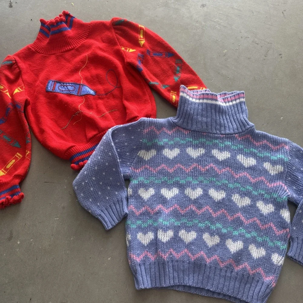 RESELLER BUNDLE!! Vintage Baby & Kids Knit SWEATERS! Lot Of 30! Sz 0-6!